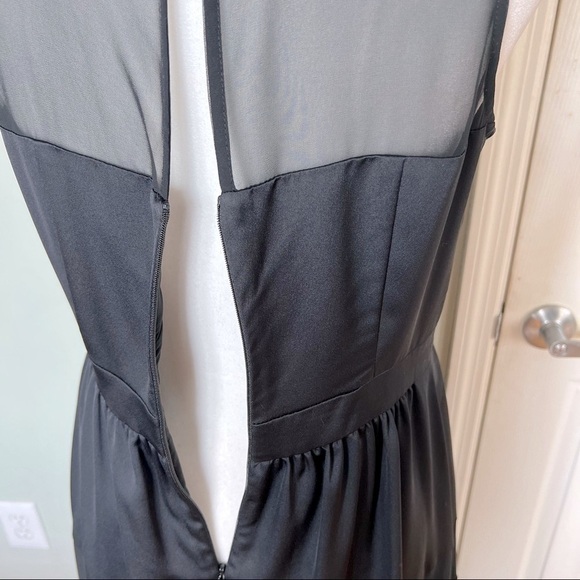 The Limited Maxi Satin and Sheer Dress in Black Color Size 4 - Picture 8 of 12